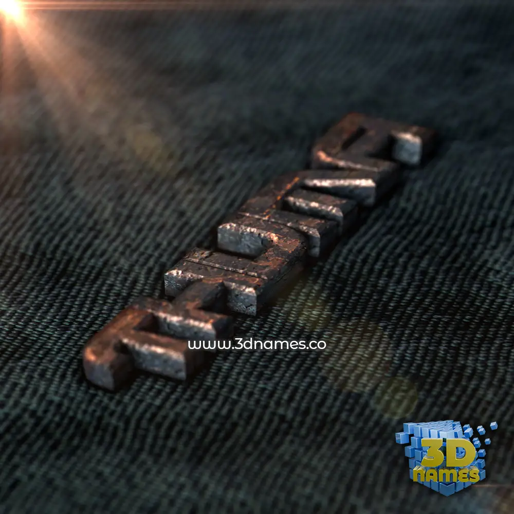 thuma in Rusty Metal style - 3D name wallpaper