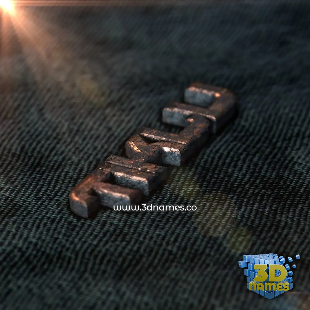 tiklu in Rusty Metal style - 3D name wallpaper