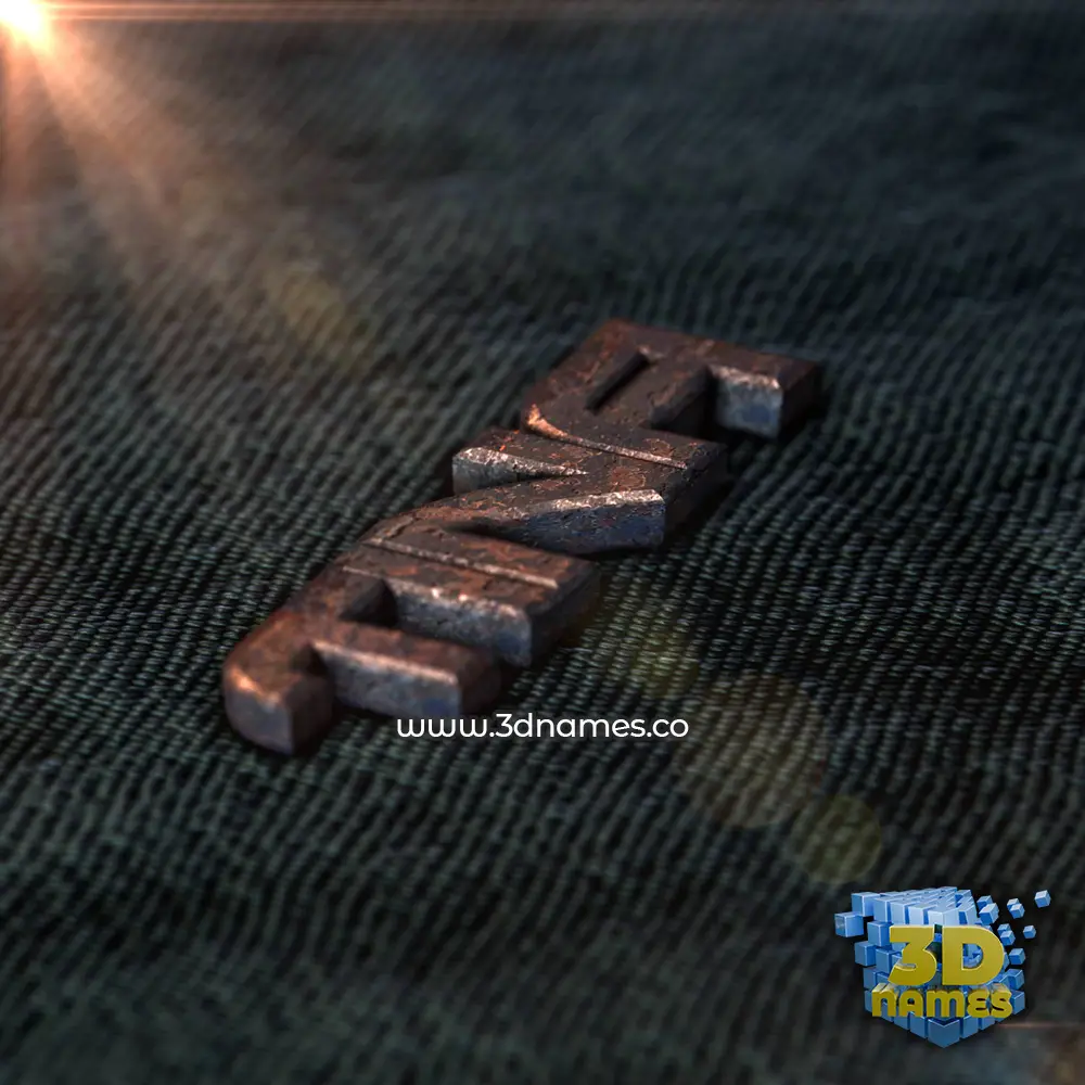 tina in Rusty Metal style - 3D name wallpaper