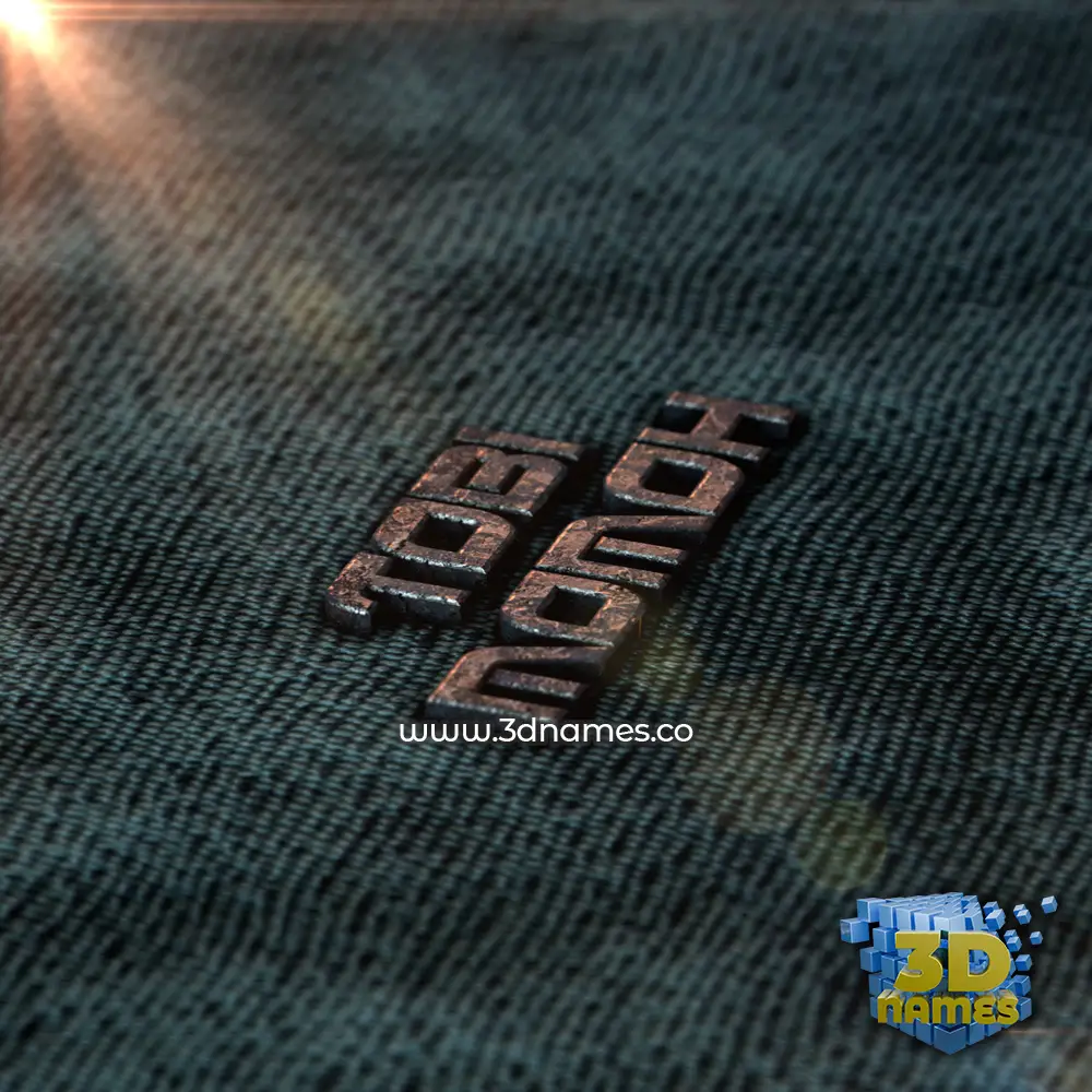 tobi momoh in Rusty Metal style - 3D name wallpaper
