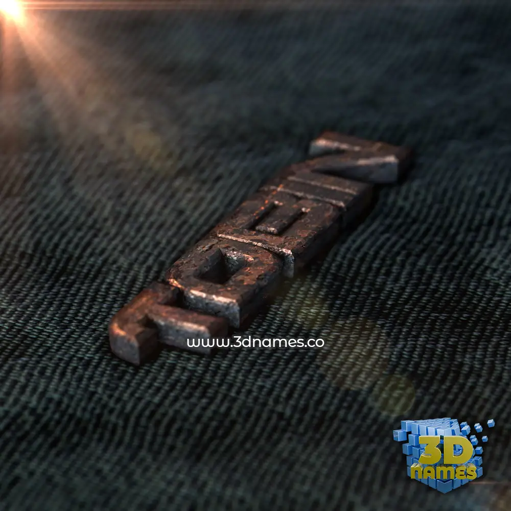 tobin in Rusty Metal style - 3D name wallpaper