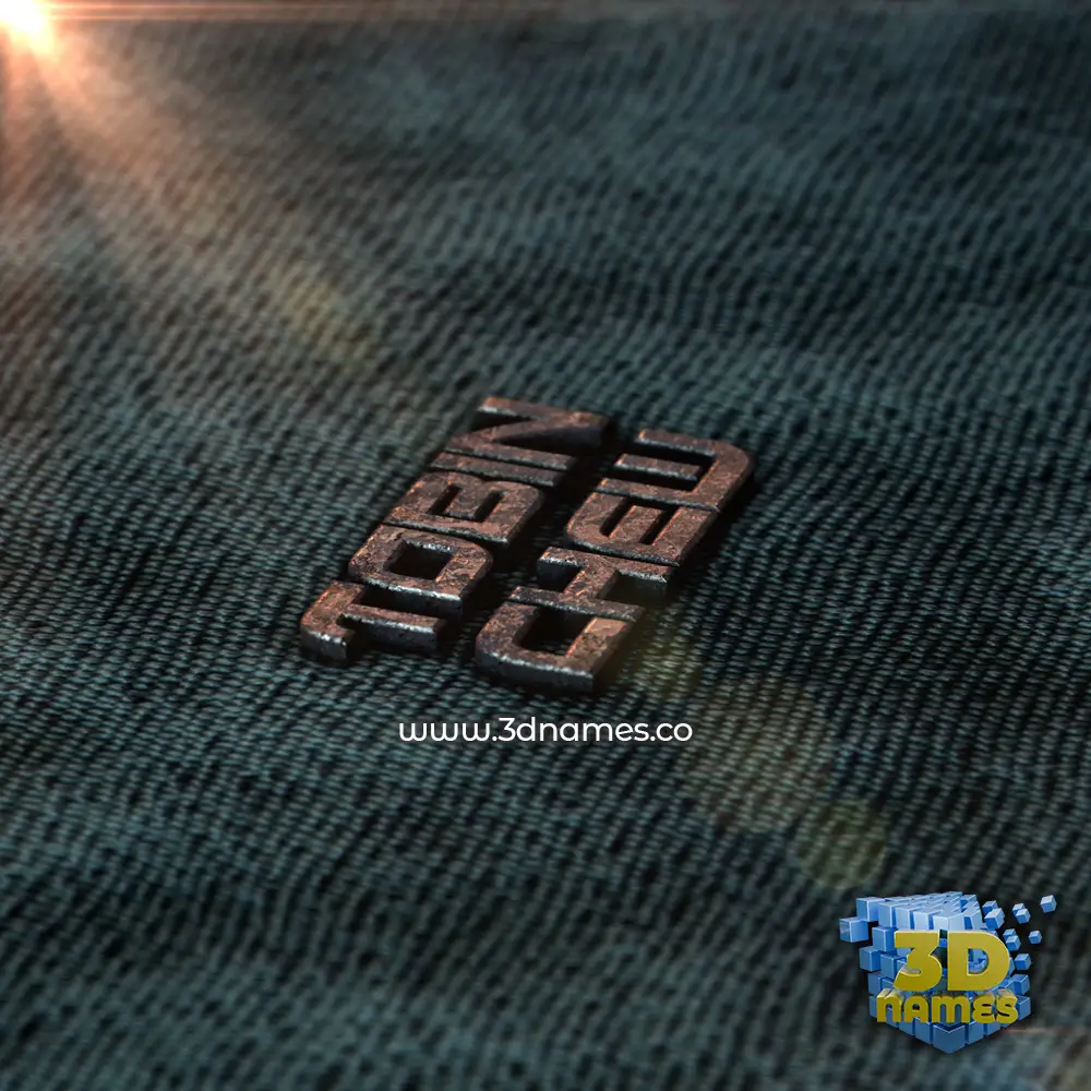 tobin chew in Rusty Metal style - 3D name wallpaper