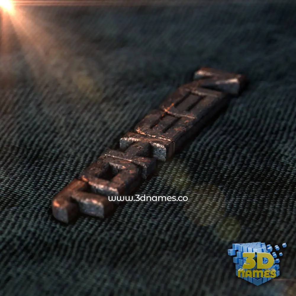 toheen in Rusty Metal style - 3D name wallpaper