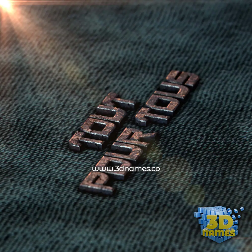 tout pour tous in Rusty Metal style - 3D name wallpaper