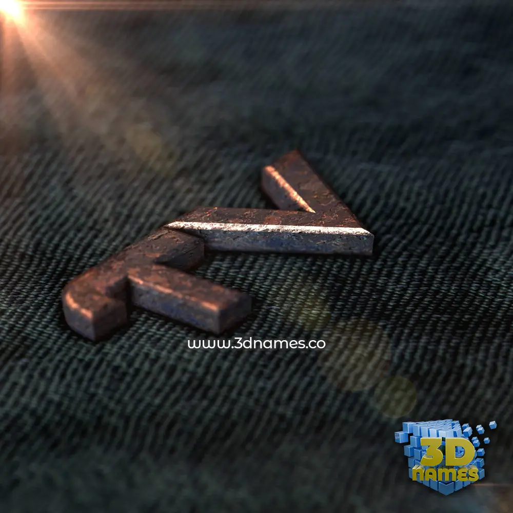 tv in Rusty Metal style - 3D name wallpaper