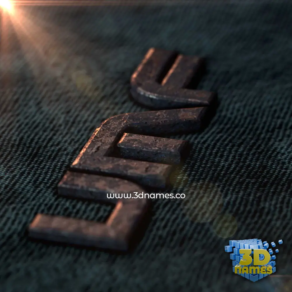 umf in Rusty Metal style - 3D name wallpaper