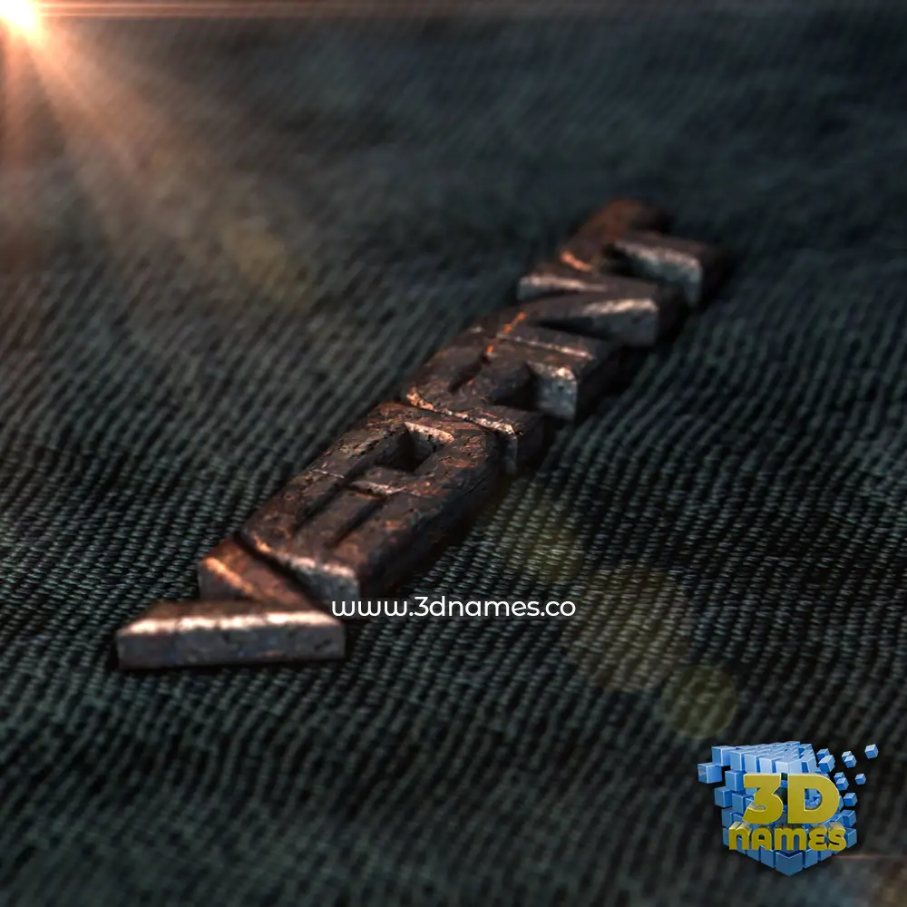 vedant in Rusty Metal style - 3D name wallpaper