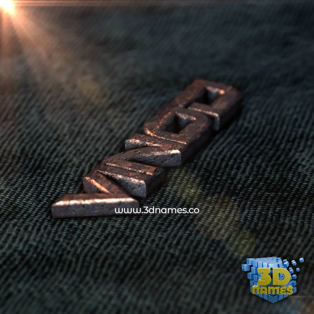 vinod in Rusty Metal style - 3D name wallpaper