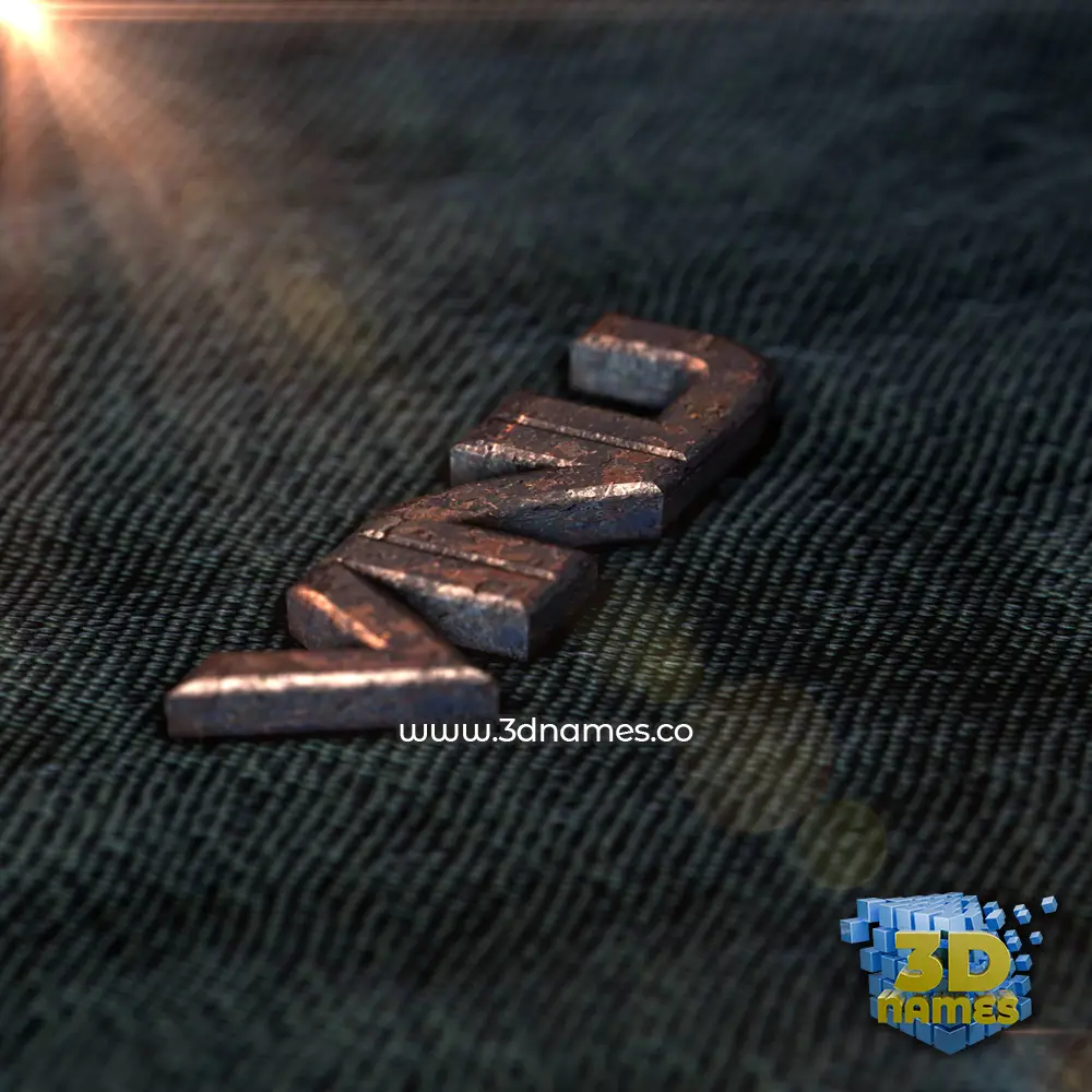 vinu in Rusty Metal style - 3D name wallpaper