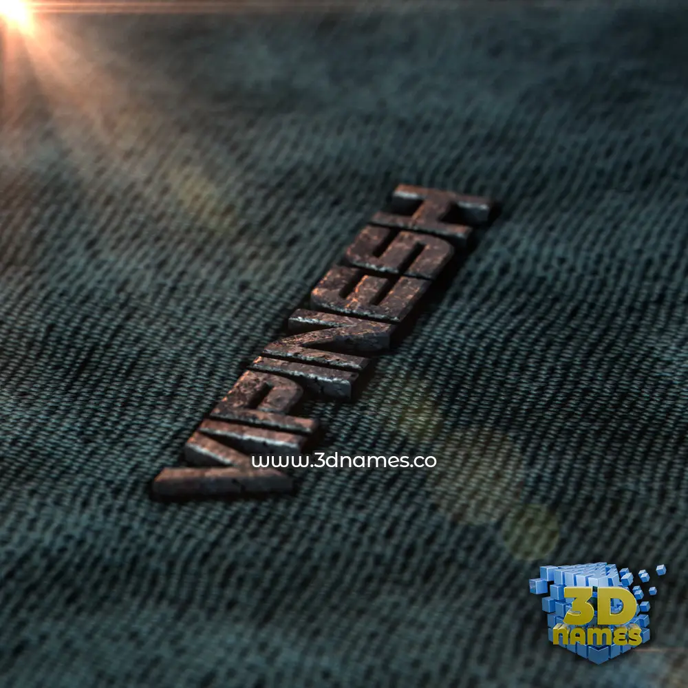 vipinesh in Rusty Metal style - 3D name wallpaper