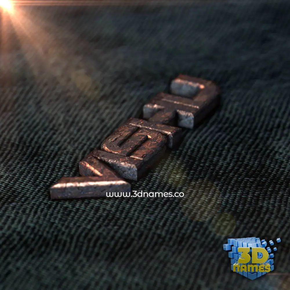 vishu in Rusty Metal style - 3D name wallpaper