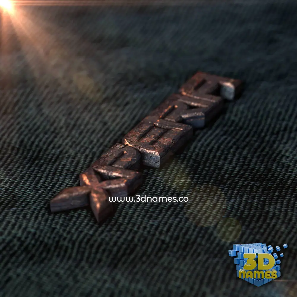 xperia in Rusty Metal style - 3D name wallpaper