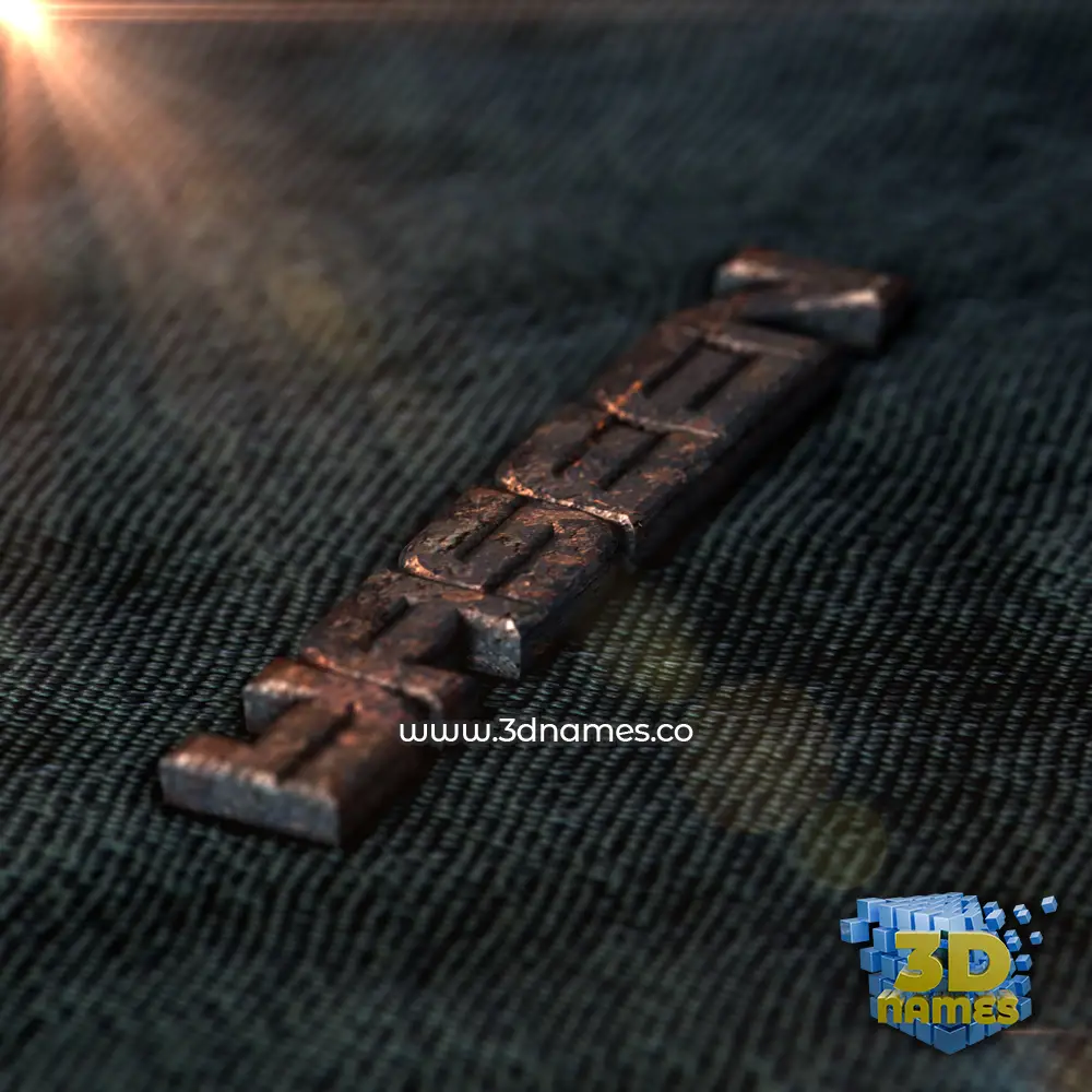 yaseen in Rusty Metal style - 3D name wallpaper