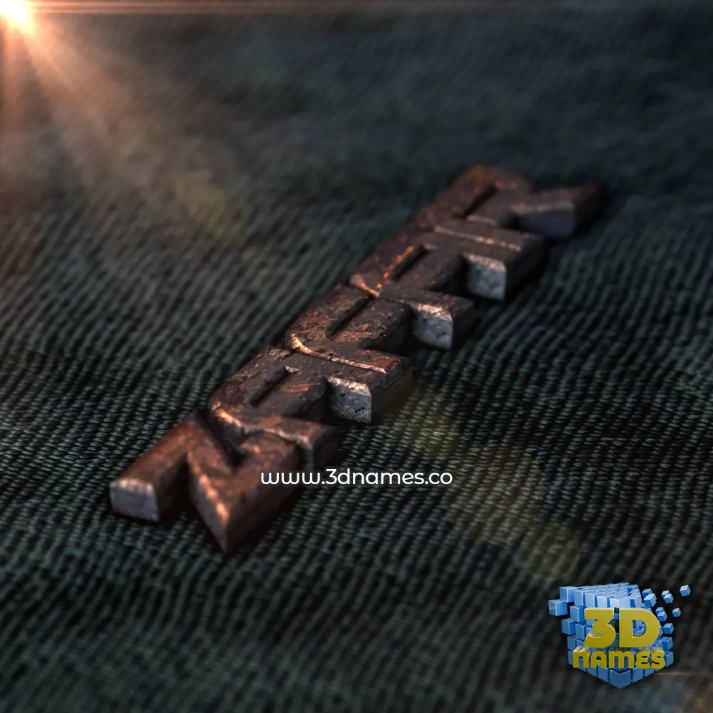 zafar in Rusty Metal style - 3D name wallpaper