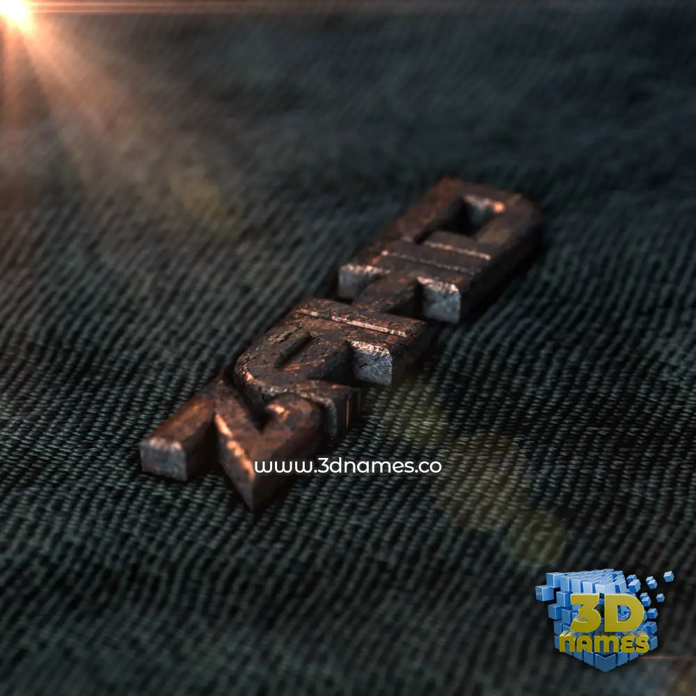 zahid in Rusty Metal style - 3D name wallpaper