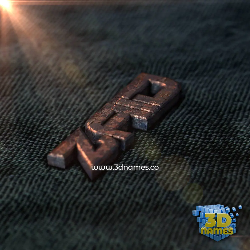 zaid in Rusty Metal style - 3D name wallpaper
