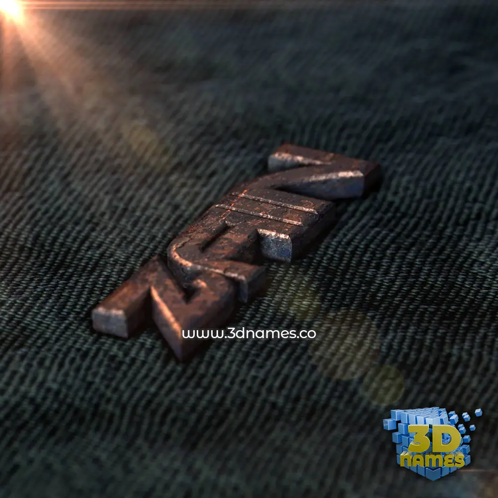 zain in Rusty Metal style - 3D name wallpaper
