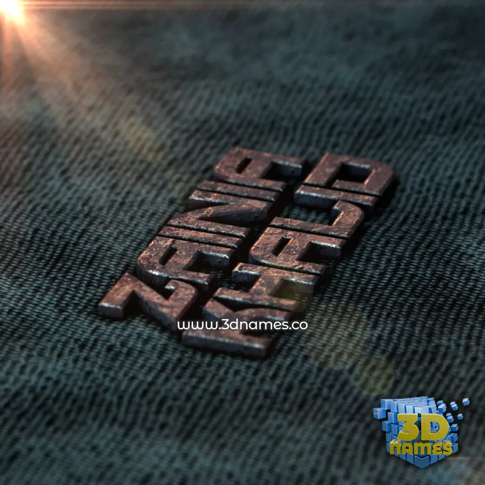 zainia khalid in Rusty Metal style - 3D name wallpaper