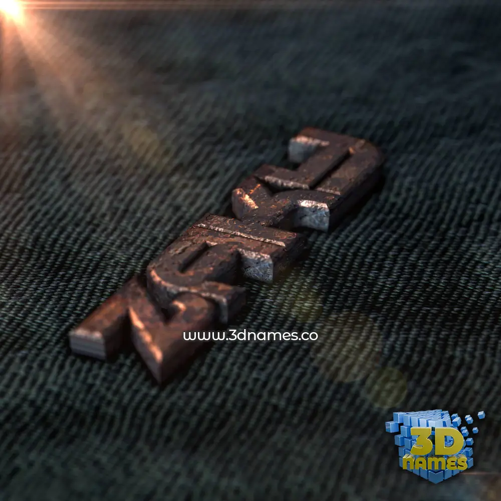 zaky in Rusty Metal style - 3D name wallpaper