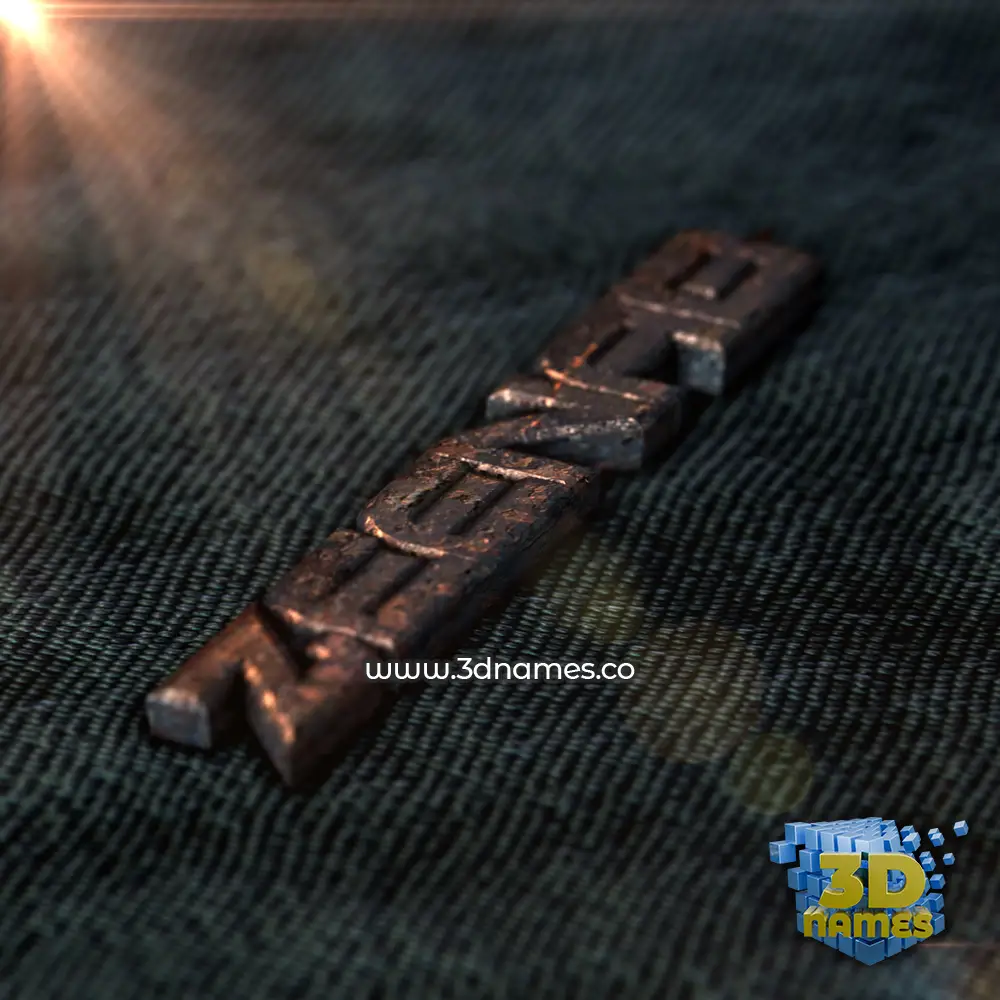 zeenab in Rusty Metal style - 3D name wallpaper