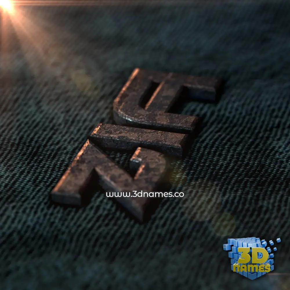 zia in Rusty Metal style - 3D name wallpaper