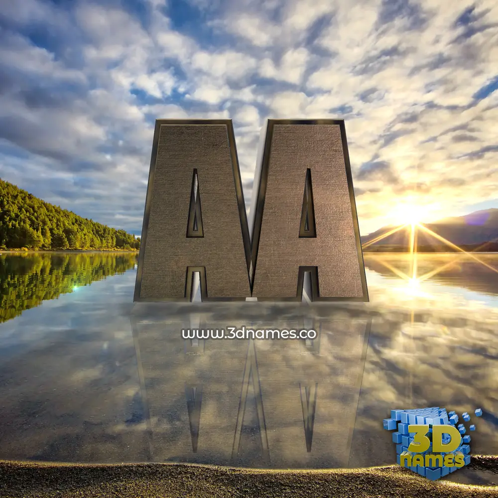 aa in Morning Sunrise style - 3D name wallpaper