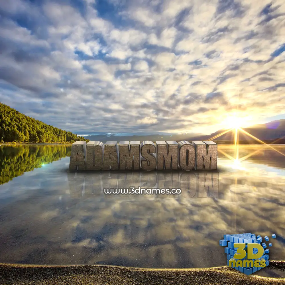 adamsmom in Morning Sunrise style - 3D name wallpaper