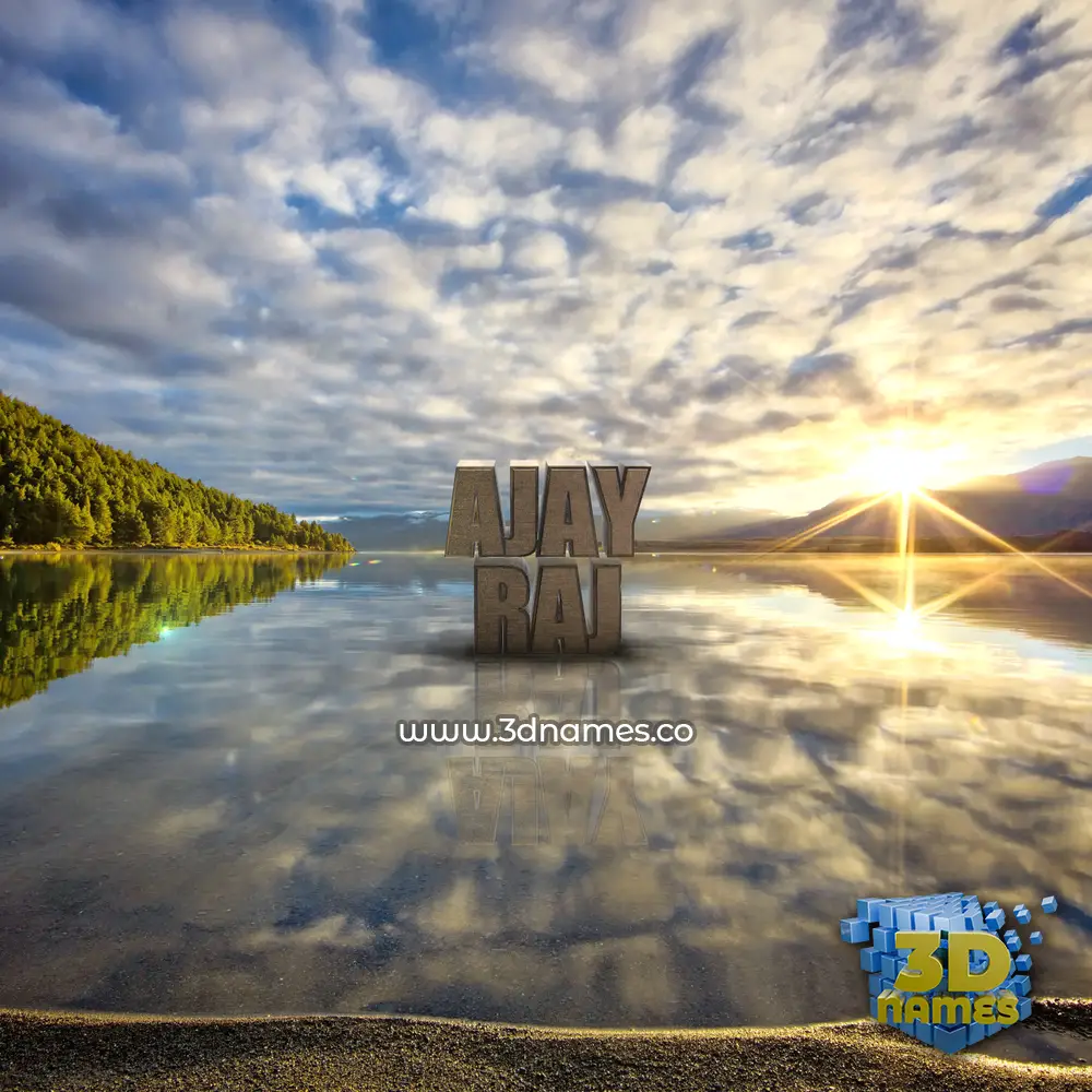 ajay raj in Morning Sunrise style - 3D name wallpaper