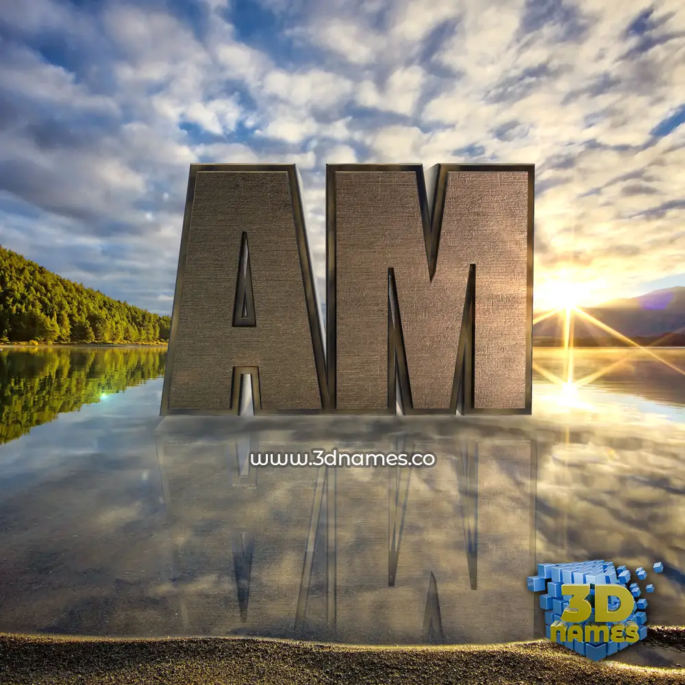 am in Morning Sunrise style - 3D name wallpaper