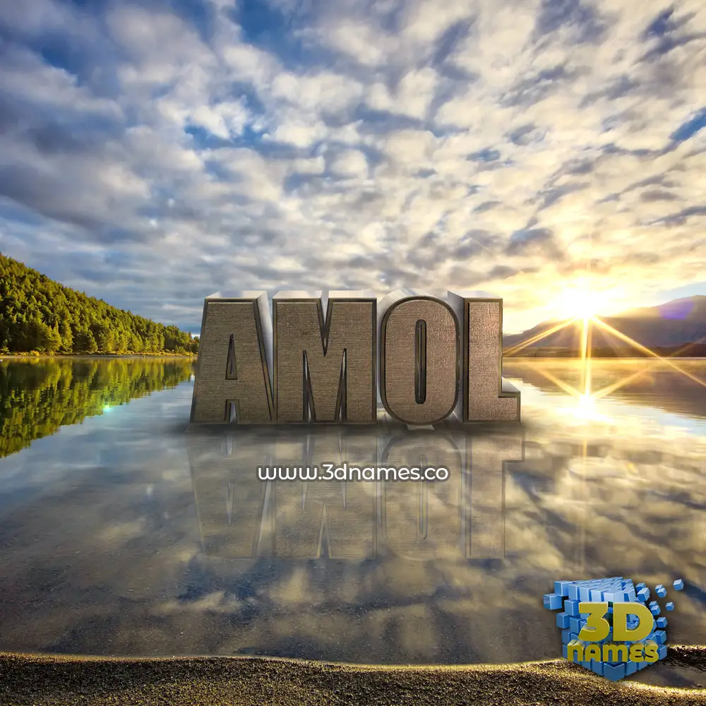 amol in Morning Sunrise style - 3D name wallpaper