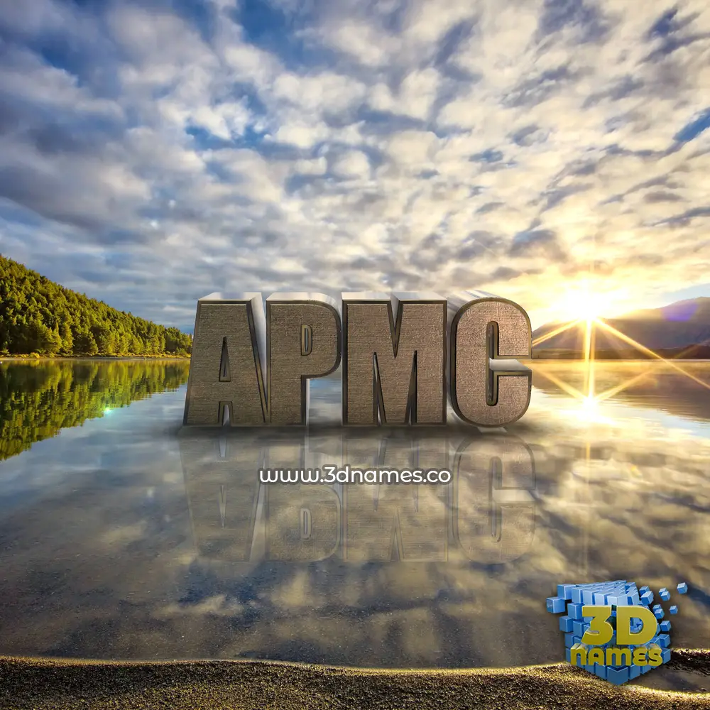 apmc in Morning Sunrise style - 3D name wallpaper