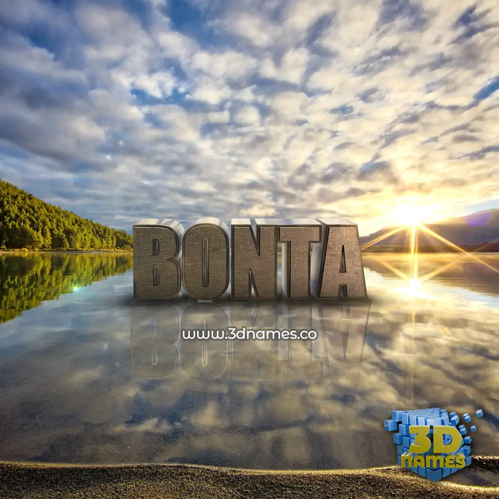 bonta in Morning Sunrise style - 3D name wallpaper