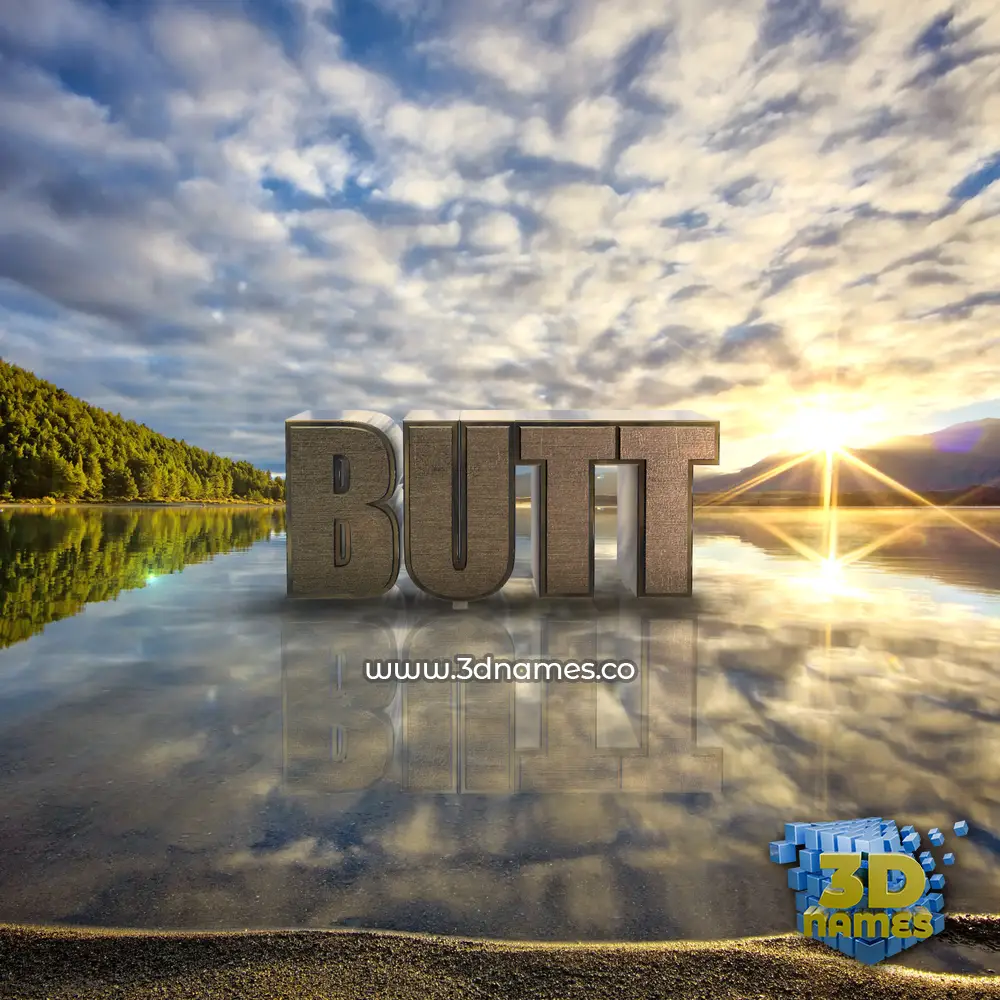 butt in Morning Sunrise style - 3D name wallpaper