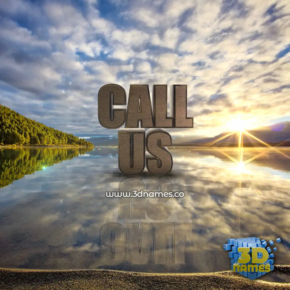 call us in Morning Sunrise style - 3D name wallpaper