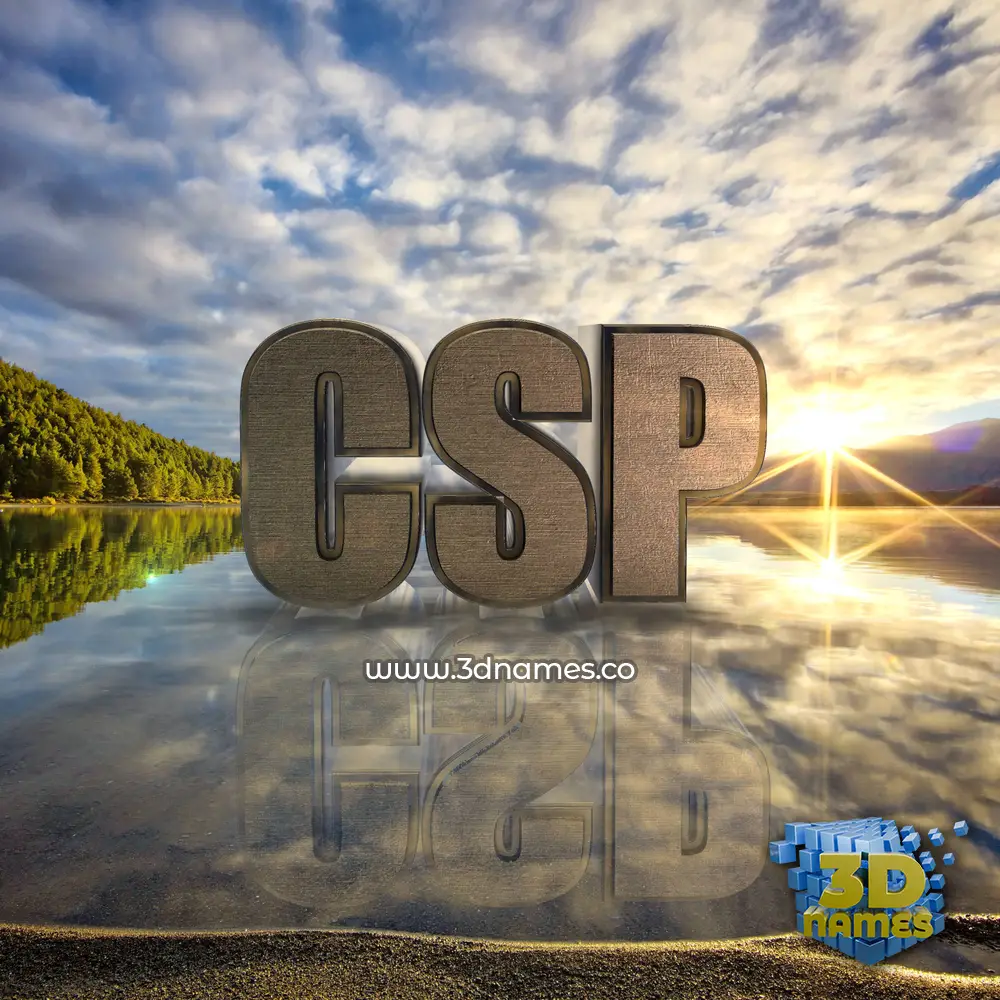 csp in Morning Sunrise style - 3D name wallpaper