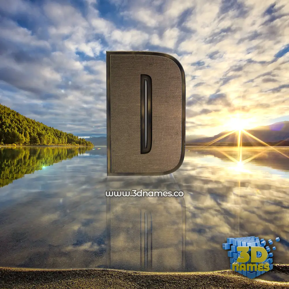 d in Morning Sunrise style - 3D name wallpaper