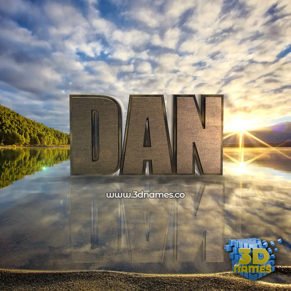 dan in Morning Sunrise style - 3D name wallpaper