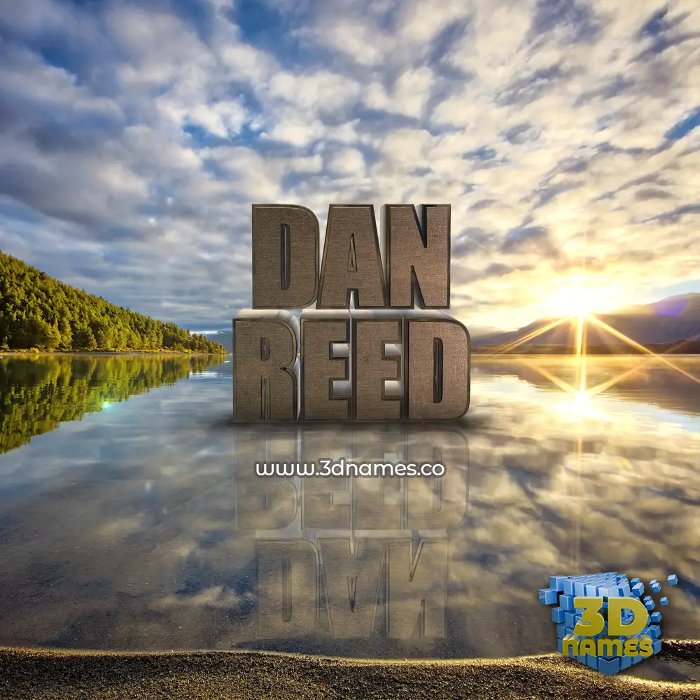 dan reed in Morning Sunrise style - 3D name wallpaper