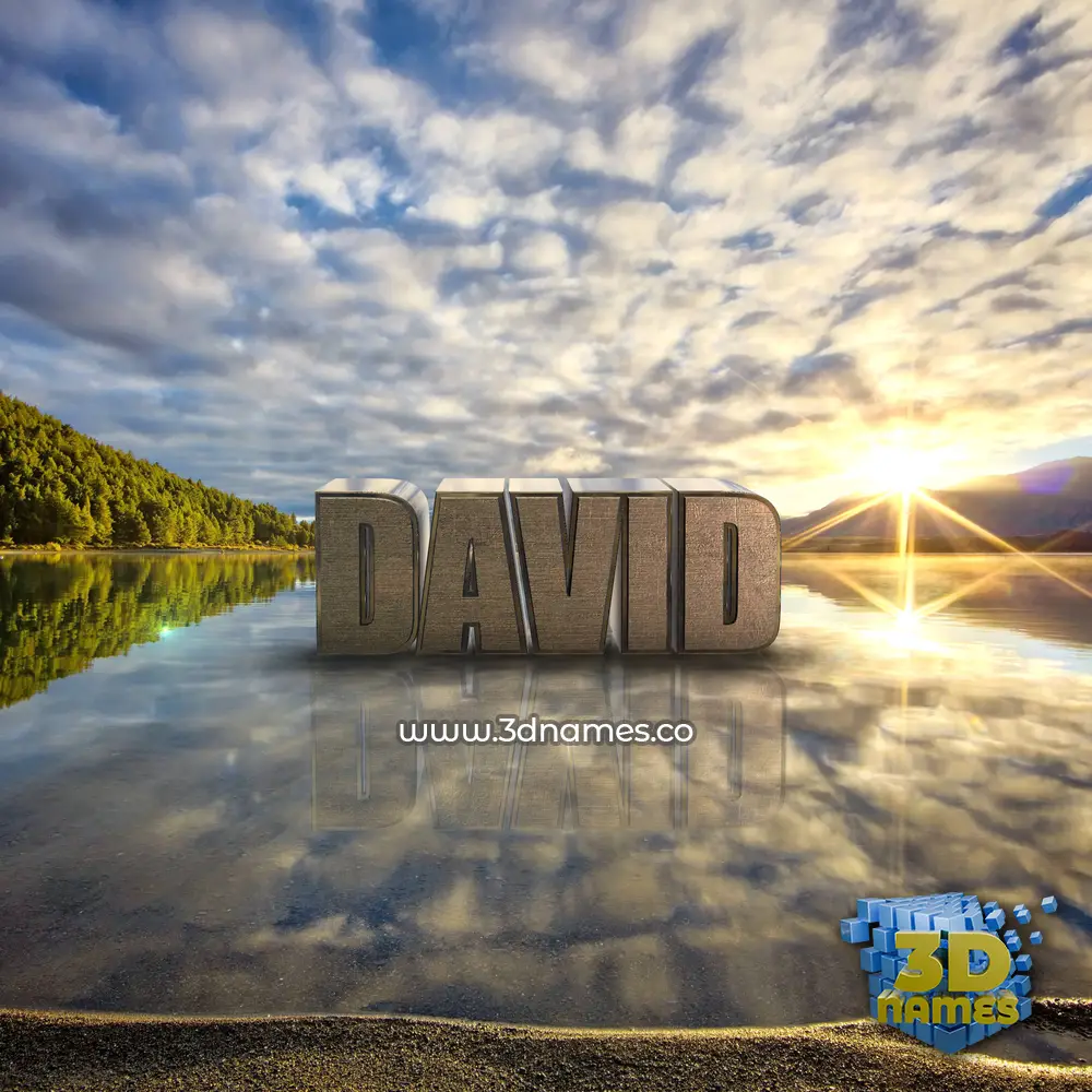 david in Morning Sunrise style - 3D name wallpaper