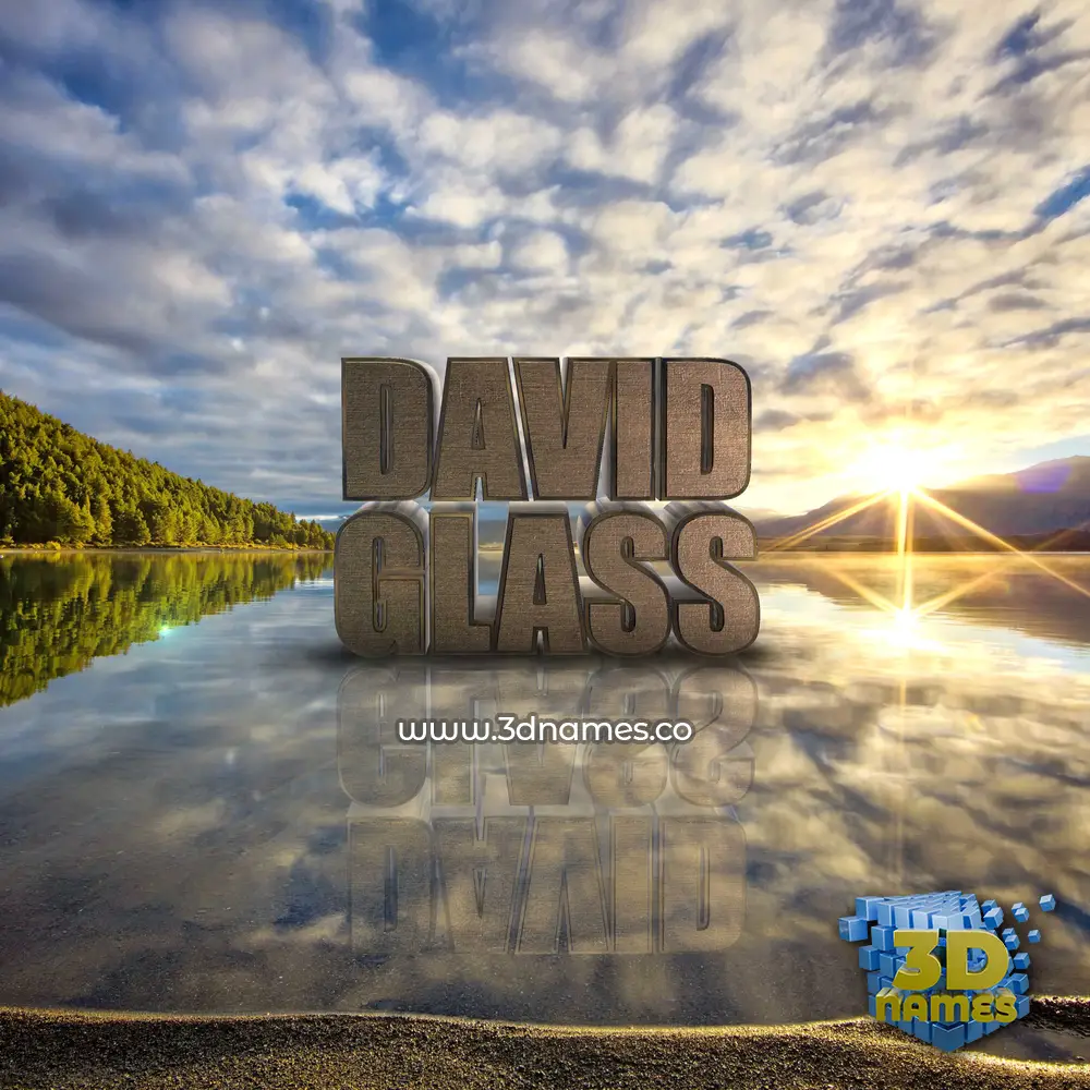 david glass in Morning Sunrise style - 3D name wallpaper