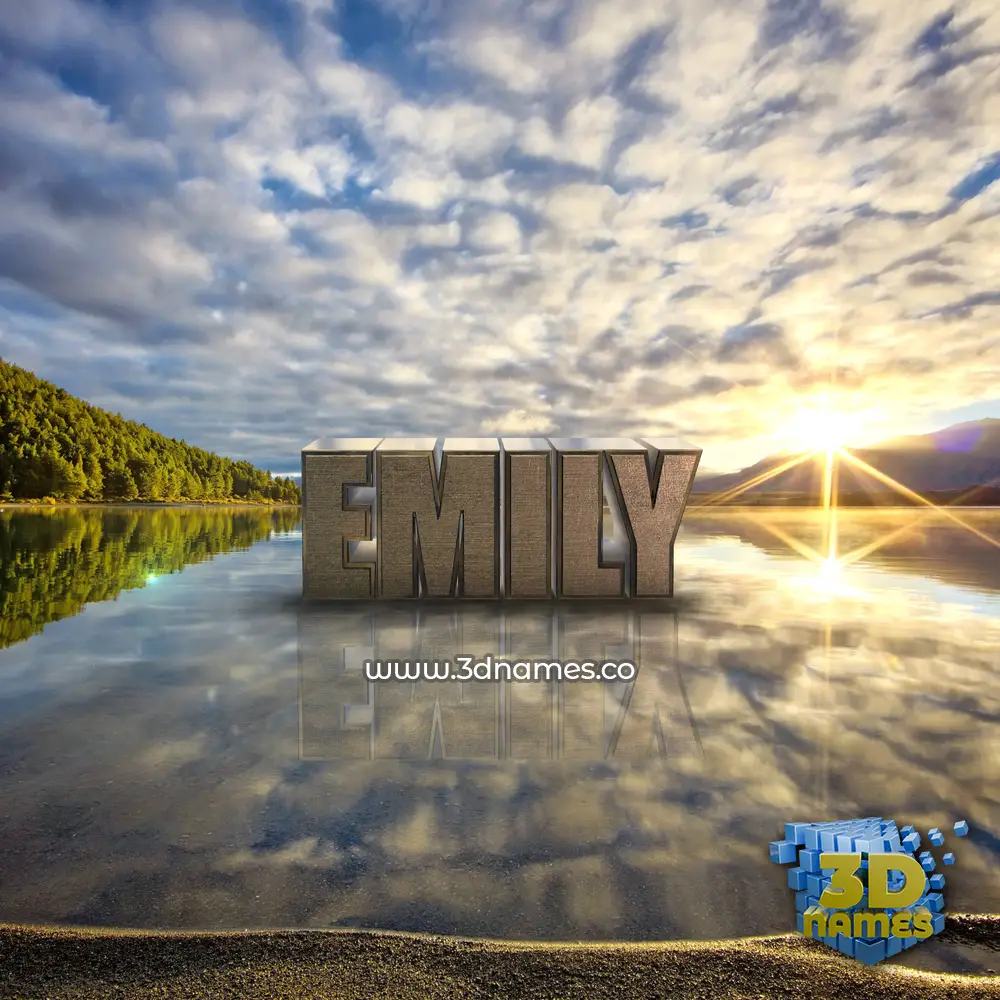 emily in Morning Sunrise style - 3D name wallpaper