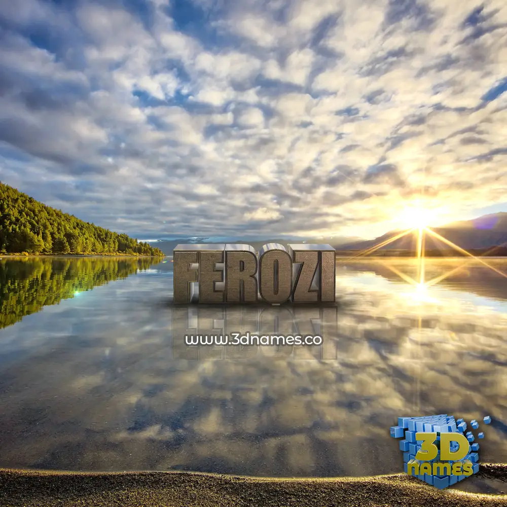 ferozi in Morning Sunrise style - 3D name wallpaper