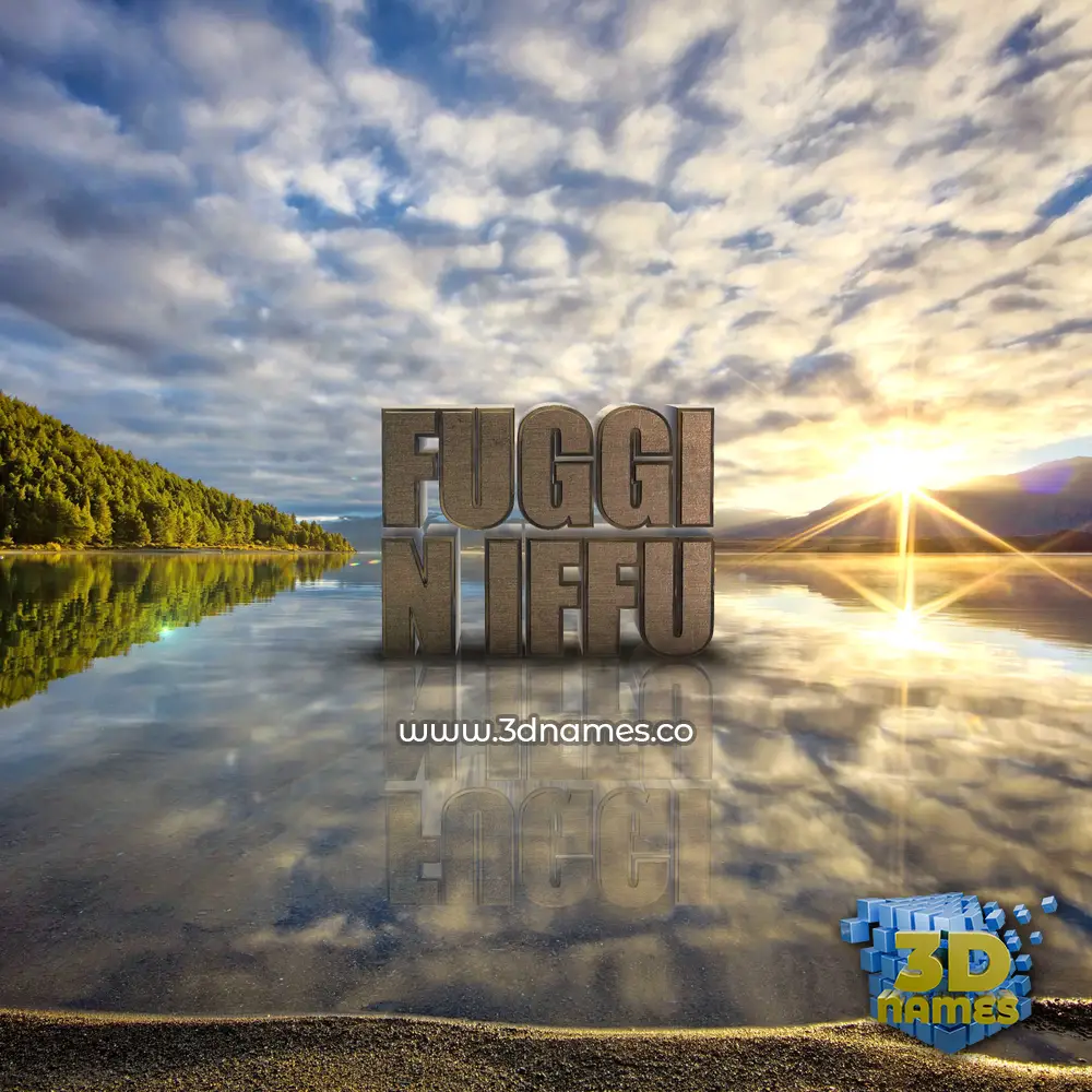 fuggi n iffu in Morning Sunrise style - 3D name wallpaper