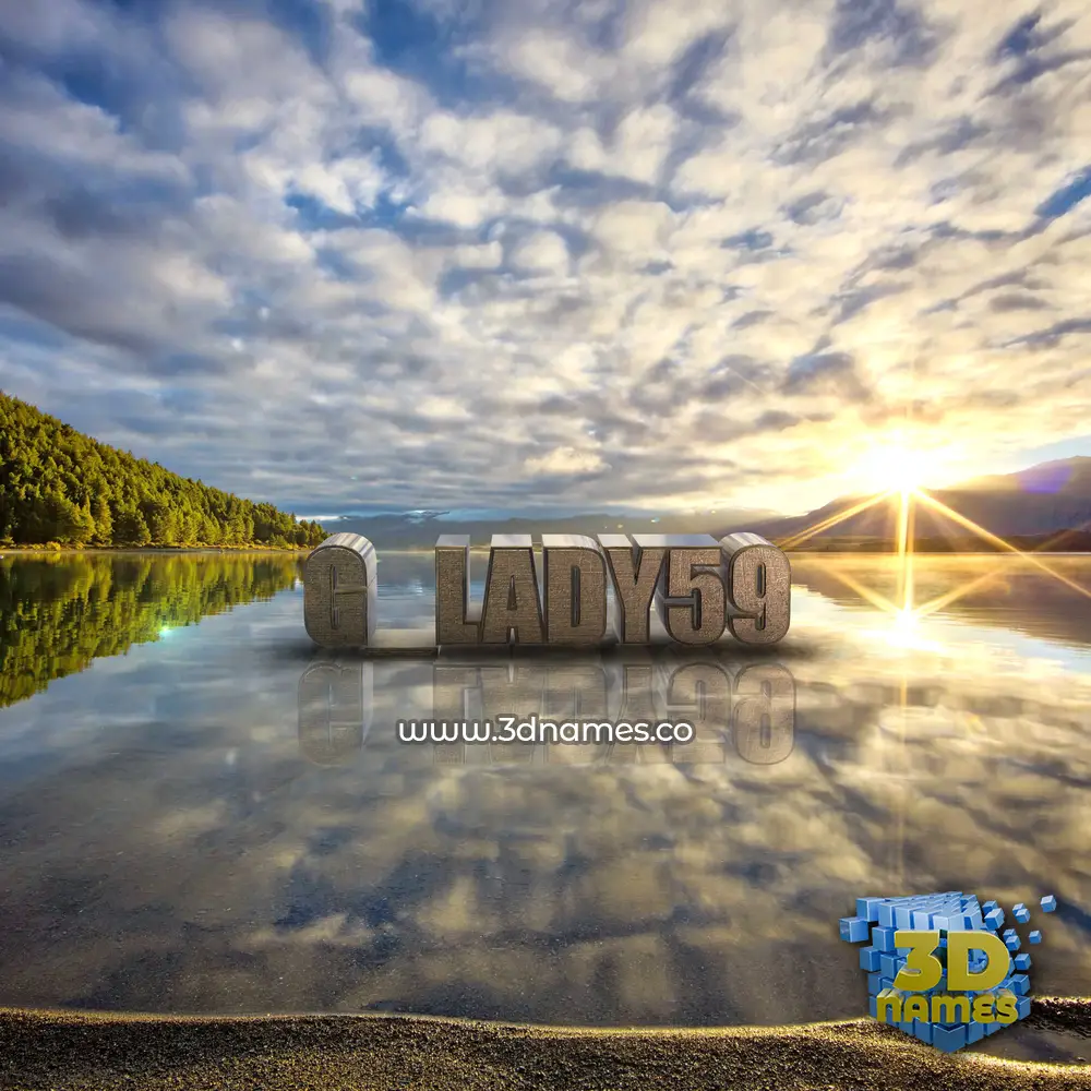 g lady59 in Morning Sunrise style - 3D name wallpaper