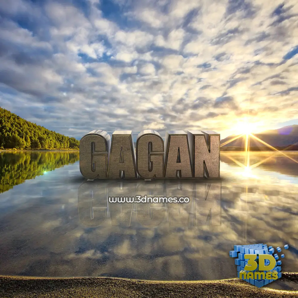 gagan in Morning Sunrise style - 3D name wallpaper