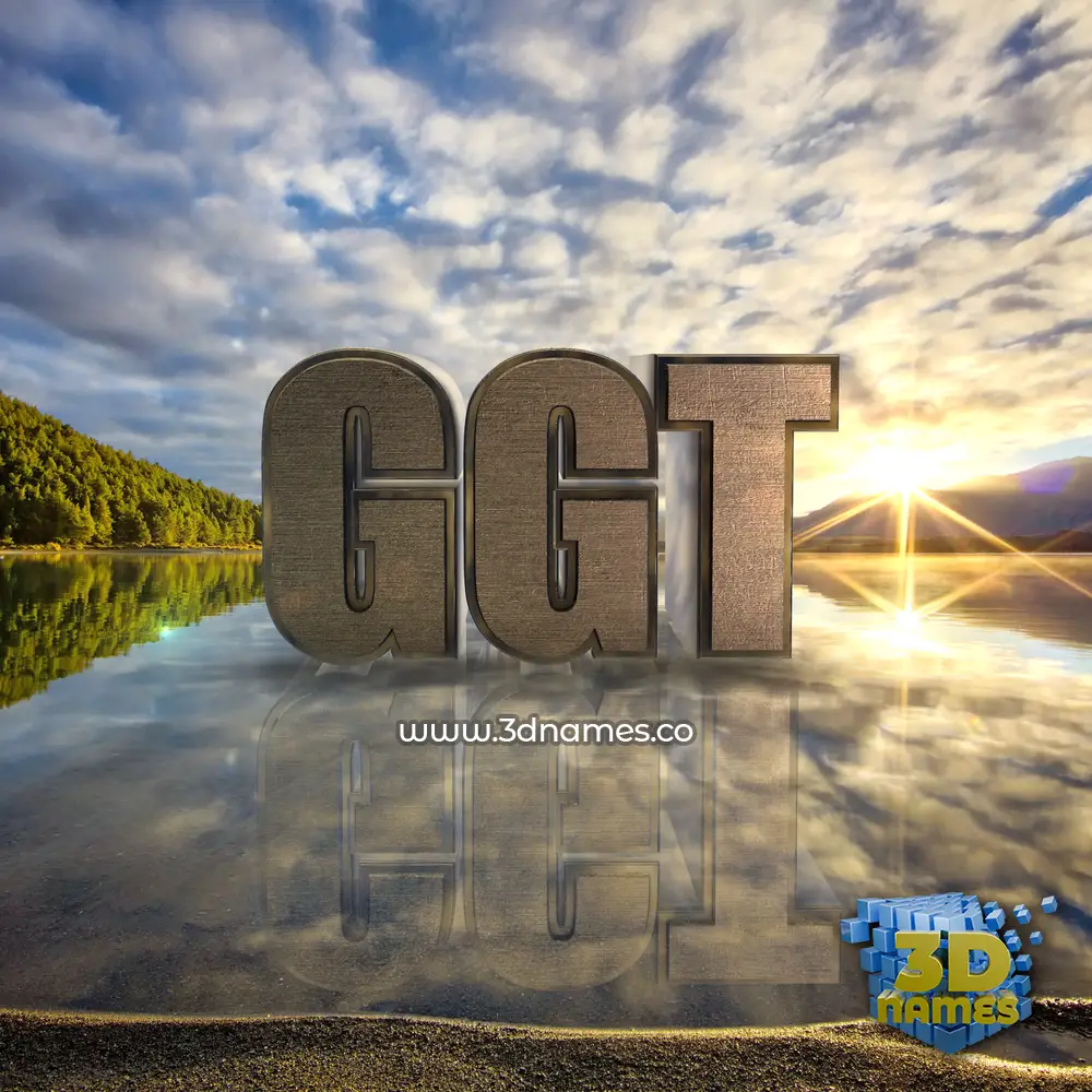 ggt in Morning Sunrise style - 3D name wallpaper