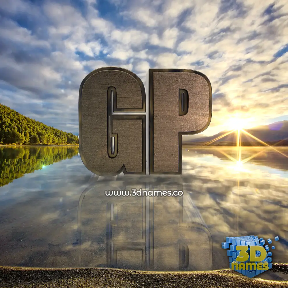 gp in Morning Sunrise style - 3D name wallpaper