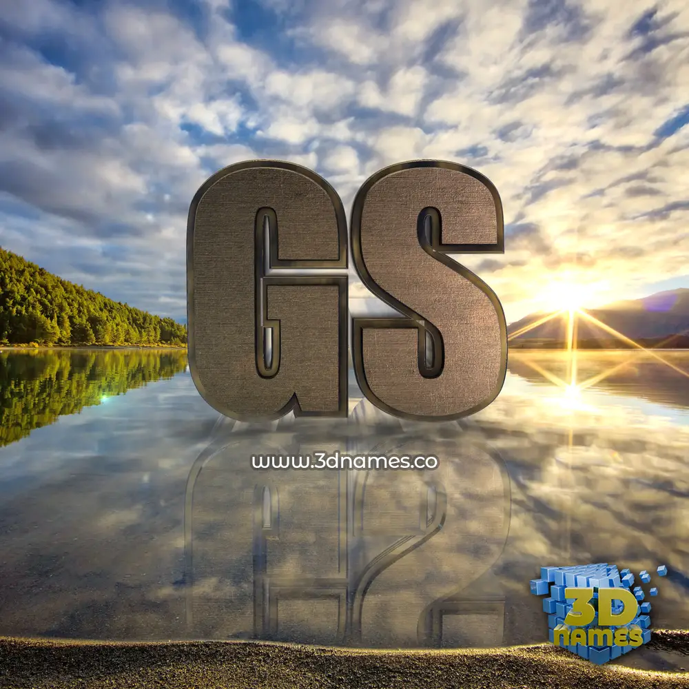 gs in Morning Sunrise style - 3D name wallpaper