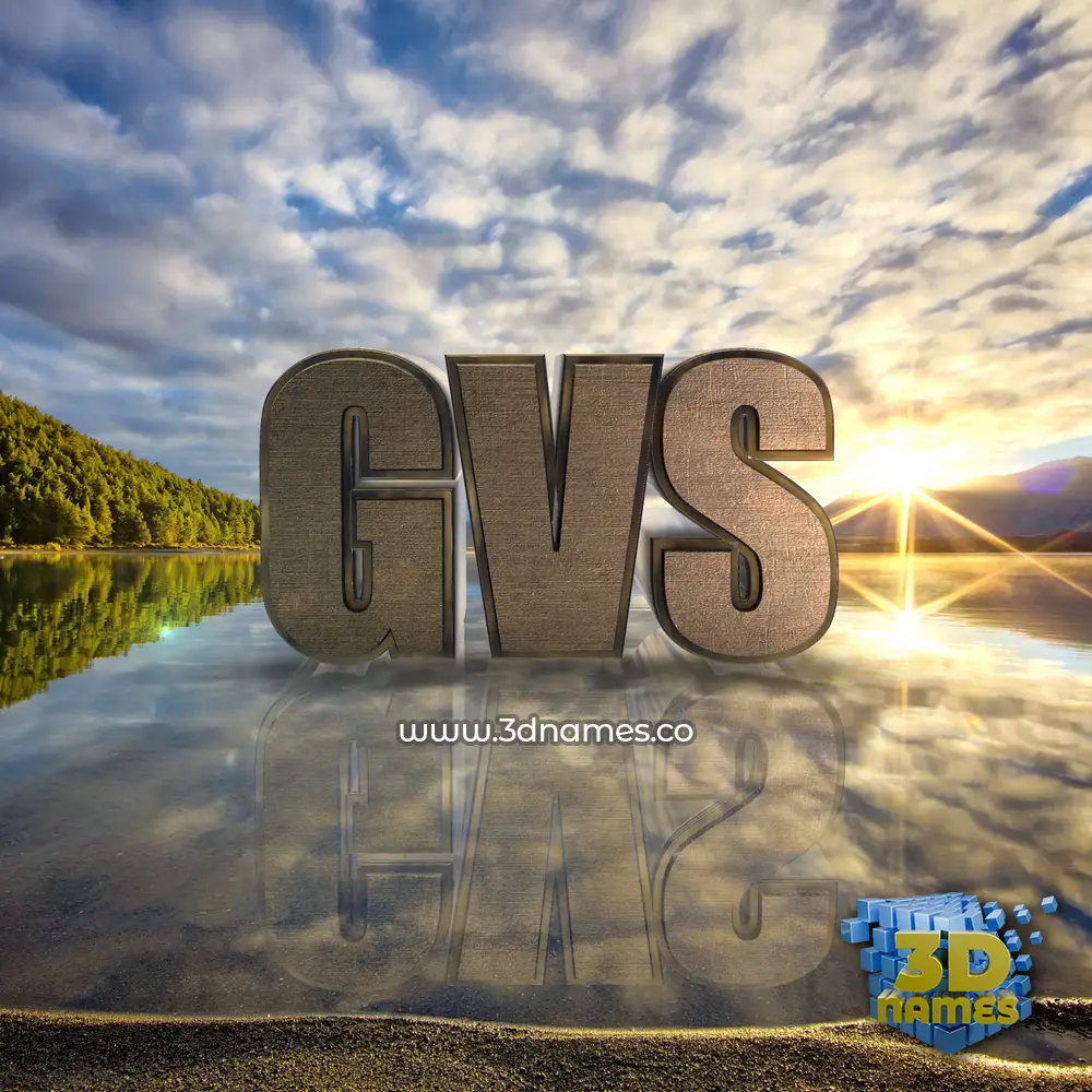 gvs in Morning Sunrise style - 3D name wallpaper