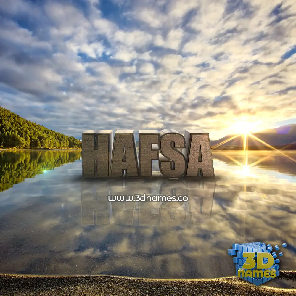 hafsa in Morning Sunrise style - 3D name wallpaper